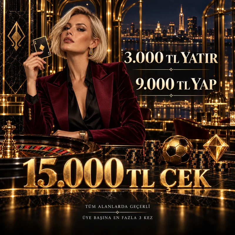 3.000 TL Yatır · 9.000 TL Yap · 15.000 TL Çek
